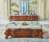 985 # Canapé d'angle de luxe en cuir antique de style européen et américain, double face, sculpté à la main, avec éponge de haute qualité, mobilier haut de gamme