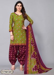 Nuevo 2023 Designer Party Wear Sexy Premium Quality Pure Cotton Kurti con pantalón y Dupatta con trabajo impreso Proveedor mundial - Product Image 2