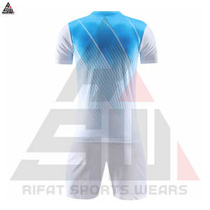 Venta caliente de alta calidad Digital impreso transpirable secado rápido 100% poliéster uniforme de fútbol personalizar su propio logotipo al por mayor - Product Image 3