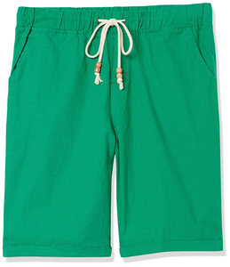 Pantalones cortos informales para hombre, elásticos, ligeros, de la mejor calidad, 100% algodón, tela Oxford teñida lisa, patrón sólido antiarrugas - Product Image 2