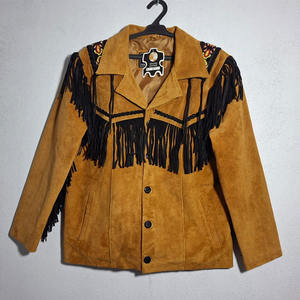 Chaqueta de cuero con cuentas y flecos de color personalizado duradera ajustada para hombre 2025 - Product Image 3