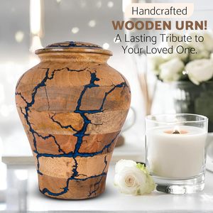 โกศใส่ขี้เถ้ากระดูกมนุษย์สำหรับผู้ชายหรือผู้หญิงทำจากไม้สำหรับผู้ใหญ่ทำด้วยมือไม้ที่ระลึกสำหรับผู้ใหญ่โลงไม้สำหรับผู้ชายผู้หญิง - Product Image 6