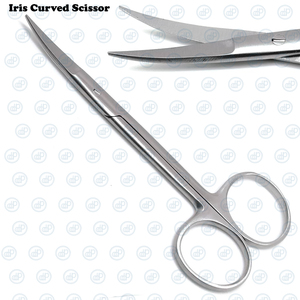 Tijeras Iris Tijeras quirúrgicas profesionales curvas de acero inoxidable para disección oftálmica Instrumentos médicos y clínicos - Product Image 1