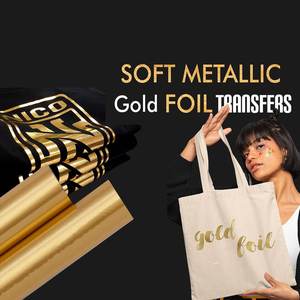 Fogli DTF ad Alta Risoluzione per Trasferimenti in Oro 11x14, Carta e Pellicola di Alta Qualità per Trasferimenti - Product Image 3