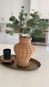 Cesta de maceta de cuerda de yute tejida a mano con soporte, diseño único, cesta de mimbre para interiores y exteriores hecha de hierro y ratán - Product Image 3