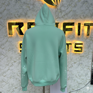 Alta calidad precio al por mayor blanco cremallera Sudadera con capucha Rhinestone Zip up chaqueta lavado ácido Vintage lavado hombres polar Streetwear Sudadera con capucha - Product Image 5