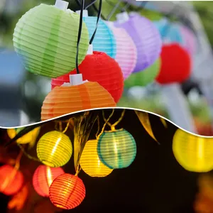 โคมไฟกระดาษทรงกลมหลากสีโคมไฟลูกบอลกระดาษตกแต่งปีใหม่จีนโคมไฟตกแต่งงานแต่งงานวันเกิด