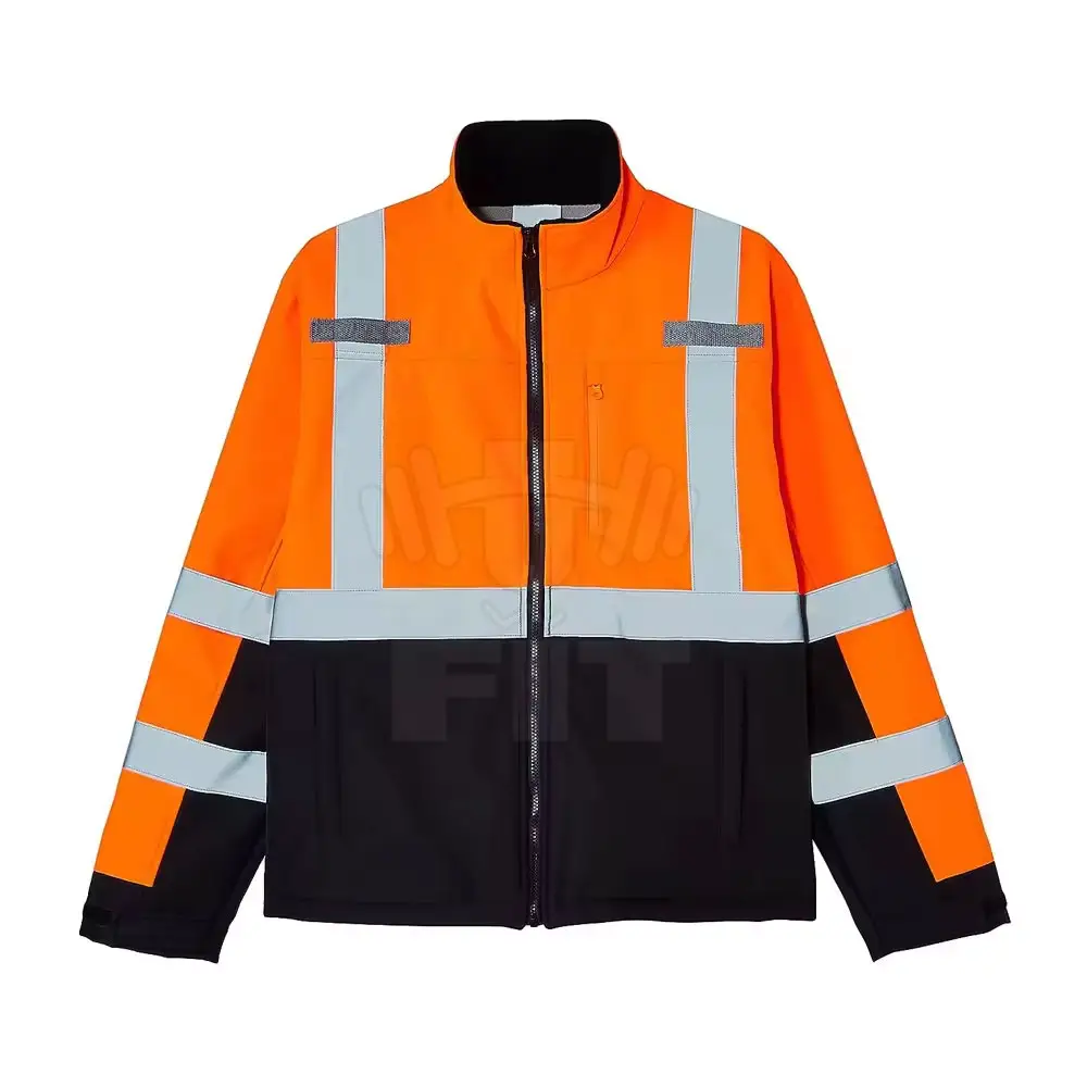 Veste de sécurité haute visibilité de la meilleure qualité, fabriquée en polyester imperméable, veste de sécurité ample pour hommes au travail