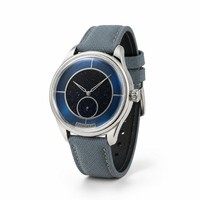 Montre de luxe en quartz pour homme, logo personnalisé, mouvement Miyota, acier inoxydable 316L, bracelet en cuir, verre bombé, cadran en aventurine bleue K1