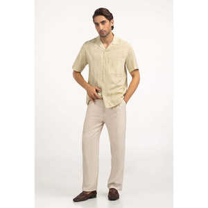 Chemises décontractées pour hommes 100% coton, tissu popeline rayé, respirant et confortable, coupe classique pour le style bureau - MN-CS-SS25-201 - Product Image 5