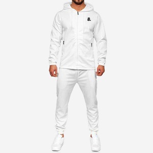 Ensemble de survêtement d'entraînement et de jogging pour homme, nouvelle mode, deux pièces, avec cordon de serrage, respirant, idéal pour l'hiver, qualité supérieure, 100% coton épais - Product Image 1