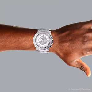 Reloj Automático de Lujo con Diamantes Cultivados en Laboratorio, Diseño Exclusivo, Acero Inoxidable, Unisex, Regalo de Joyería Perfecto - Product Image 1