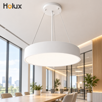 Plafonnier LED rond suspendu 5CCT UGR19 36W 38W 40W 42W 140lm/W pour bureaux et éclairage commercial