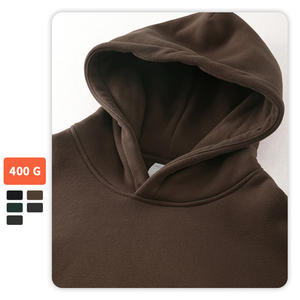 Sweats à capuche en coton blanc épais pour hommes pull unisexe sweats à capuche à imprimé bouffant surdimensionné sans cordon de serrage sweats à capuche pour hommes - Product Image 5