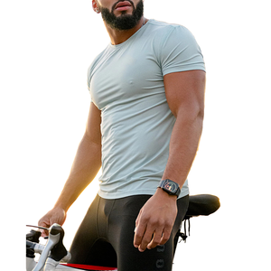 T-shirt ample uni lavande pour homme, été, coupe ample, manches courtes, coton, streetwear - Product Image 1