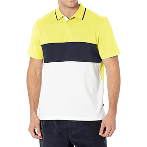 100% coton respirant polos pour hommes été trois couleurs couture t-shirt à revers à manches courtes - Product Image 1