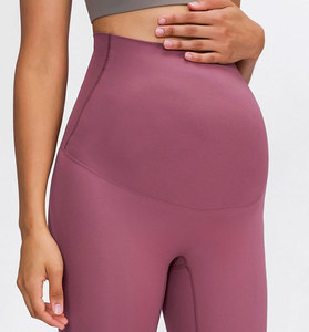 Custom Maternity <b>leggings</b> for women breathable stretch fabric OEM design perfect for activewear gymwear and team branding - Product Image 3