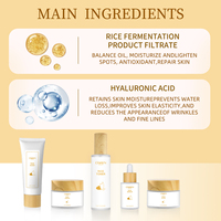 Kit Visage Bio Naturel 5 Pièces Marque Blanche Hydratant Raffermissant Anti-Âge Anti-Acné Éclaircissant Hydratant à base de Riz pour Soins de la Peau