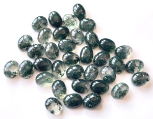 Agate de mousse naturelle de qualité AAA Cabochon ovale 5x7mm de qualité supérieure-Cabochon ovale en agate de mousse en vrac - Product Image 3