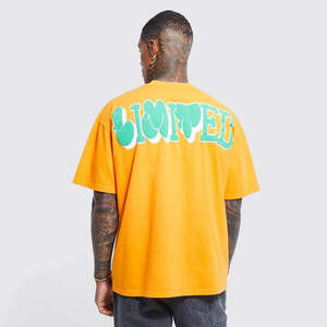 T-shirt oversize en coton 100% solide, vente en gros, streetwear décontracté, mode avec logo sur le devant, prix direct d'usine - Product Image 2