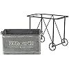 Maceta tradicional redonda duradera gris Metal decoración del hogar - Product Image 4