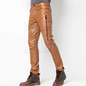 Pantalones de Cuero para Hombre al por Mayor, Elegantes, Cómodos, Duraderos, de Cuero Genuino Suave, Diseño Clásico para Uso Diario - Product Image 2