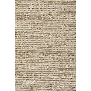 พรมปูพื้นลายทางสีเบจน้ำตาล Nomadic Threads รุ่น Pdjt-714 ทำจากปอกระเจาแบบทอแบน เหมาะสำหรับใช้ในบ้าน ห้องนอน ห้องนั่งเล่น และทางเดิน - Product Image 3