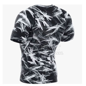 Chemises de sport MMA à manches courtes pour hommes avec logo personnalisé, pour les sports d'équipe, performance, compression, sous-vêtement de fitness - Product Image 3