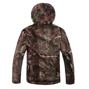 Veste de chasse softshell pour homme, camouflage montagne, parka à capuche, multi-poches, veste d'extérieur coupe-vent, équipement de performance, veste de chasse - Product Image 2