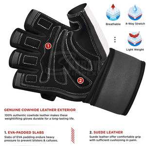 Pakistan Made Best Quality Gym <b>Fitness</b> <b>Gloves</b> in Wholesale Price Gym <b>Fitness</b> <b>Gloves</b> for Adult New 2024 Design - Product Image 2