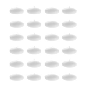 CGA075-W - 3 Floating Disc <b>Candles</b> - White [<b>Bulk</b> Pack - 24pcs] - Product Image 1