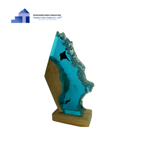 Lampe de nuit de plongée sous-marine unique et personnalisée au design tendance, en bois et résine époxy écologique, vente en gros pour la décoration intérieure, fabriquée au Vietnam - Product Image 2