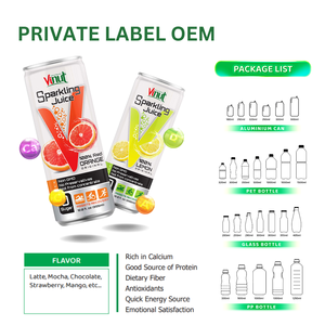 Eau pétillante à l'orange sanguine Fabricant de boissons de marque privée OEM ODM Usine du Vietnam 330ml Alu peut 24 canettes par carton - Product Image 4