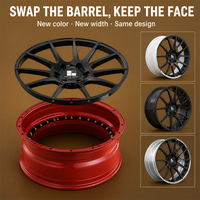 Jantes forgées noires à dix rayons avec baril rouge, 2 pièces, 18 19 20 21 pouces, 5x112 5x114.3 5x120 BMW 320i