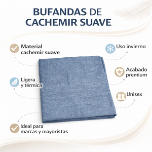 Bufandas de Cachemira de Invierno de Primera Calidad, Elegantes, Unisex, para Uso Diario Musulmán, de Secado Rápido, Transpirables, Ligeras, Duraderas, Moda Mayor - Product Image 6