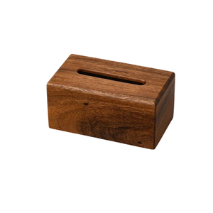Boîte à mouchoirs en bois naturel écologique faite à la main, support de serviettes, rangement, décoration pour la maison et l'hôtel, organisateur personnalisable, fabrication en usine - Product Image 1