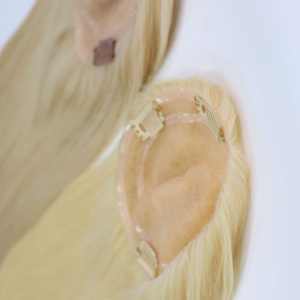 Vente en gros en usine de base en soie Toppers Vierge cheveux femmes morceaux de cheveux Topper Double dessiné couverture complète femmes cheveux Topper - Product Image 2