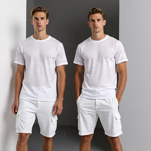ชุดเสื้อยืดพิมพ์ลายกางเกงขาสั้นสำหรับผู้ชายชุดเสื้อกางเกงคาร์โก้พิมพ์ลายสำหรับใส่วิ่งออกกำลังกายในฤดูร้อน - Product Image 3
