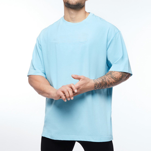 Summer Custom Print Mens 230g Plus Size Men's T-shirts Heavy Cotton Oversize Cheap Plain Tshirt - Product Image 3