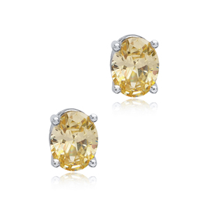 Citrine CZ Stone 5x7mm Baguette Rectángulo Stud Pendientes Turco Hecho a mano Venta al por mayor 925 Joyería de plata esterlina - Product Image 3