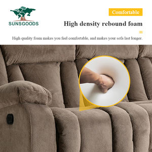 현대 맞춤형 3 + 2 + 1 단면 코너 안락 의자 거실 소파 세트 패브릭 실내 장식 금속 프레임과 공장 직접 reclinable - Product Image 5