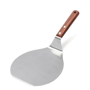 <b>Square</b> Stainless Steel Cake Lifter Multiuse Shiny Finishs Wooden Handle Durable Pastry Pizza Lifter Elegant Baking Serving <b>Tool</b> - Product Image 2