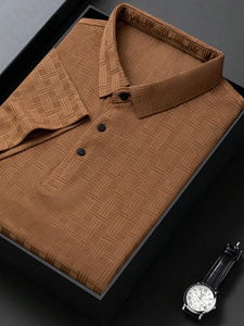 Camiseta Polo informal de verano para hombre, camiseta Polo de punto de manga corta, Impresión de logotipo personalizado para hombre - Product Image 4