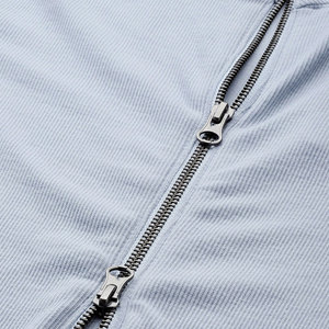 Cómoda camisa térmica con cremallera Panel de malla Top con cremallera para correr con orificio para el pulgar Manga completa Cremallera para fitness - Product Image 4