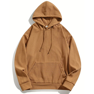 Sweat à capuche OEM pour homme, en flanelle légère, coton rétro, avec poche, écologique, streetwear d'hiver 2026 - Product Image 1
