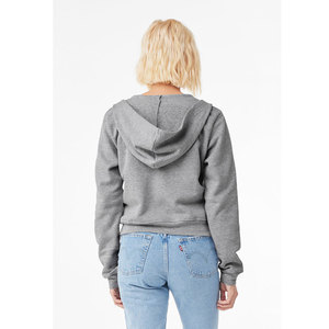 Bella Canvas Athletic Heather 7539 MUJER FULL ZIP HOODIE logotipo personalizado Sudadera con capucha y suéter con cremallera - Product Image 3