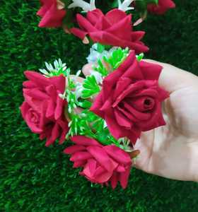 Guirnalda Rosa Jaimala Varmala para novio y novia, guirnalda de flores artificiales hechas a mano para novio y novia, accesorios de boda - Product Image 3