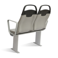 Accessoires de bus urbains haut de gamme : Accoudoir en aluminium et châssis en plastique injecté pour siège de bus de taille standard, qualité supérieure