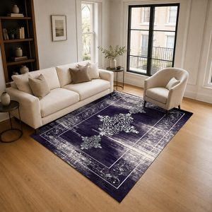 Tapis chenille antidérapant RUGS DEPOT LXDP-0896, multicolore, neutre, traditionnel, oriental, imprimé numériquement, lavable en machine, vente en gros - Product Image 2
