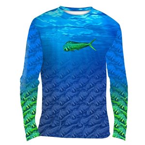 Camisas de pesca con estampado de peces personalizado poliéster estampado personalizado ropa de pesca de secado rápido jersey de pesca de manga corta - Product Image 2